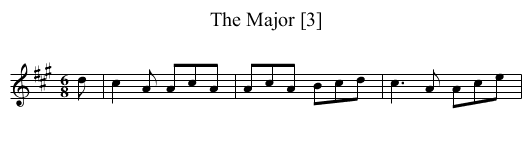 Major [3], The - staff notation