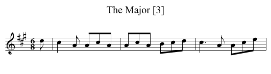 Major [3], The - staff notation