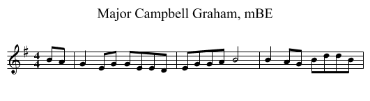Major Campbell Graham, mBE - staff notation