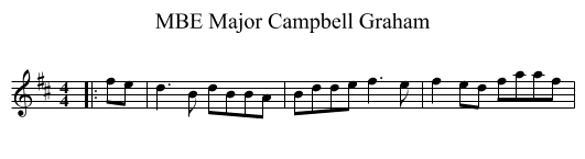 Major Campbell Graham, MBE - staff notation