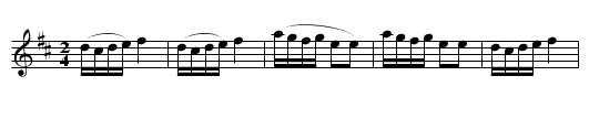 Major Crichton's Delight, - staff notation