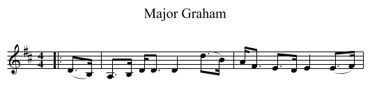 Major Graham - staff notation