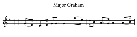 Major Graham - staff notation
