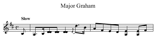 Major Graham - staff notation
