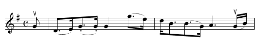 MAJOR GRAHAM - staff notation
