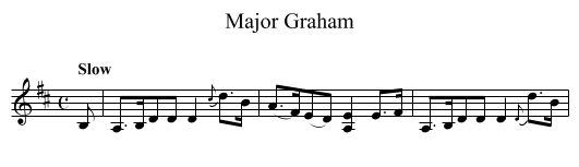 Major Graham - staff notation