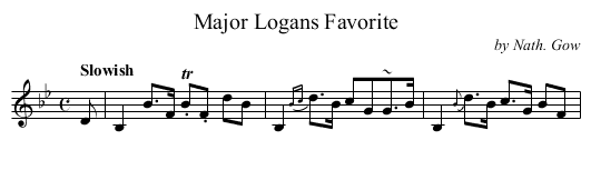 Major Logans Favorite - staff notation