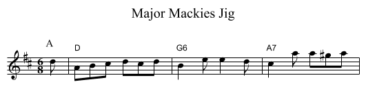 Major Mackies Jig - staff notation