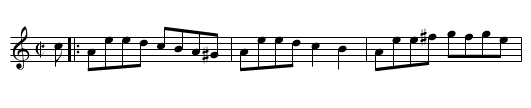 Major Molle - staff notation
