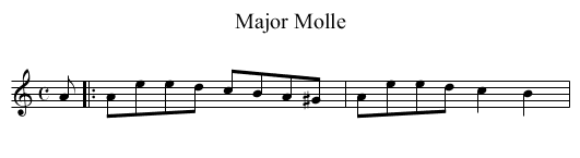 Major Molle - staff notation
