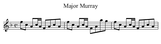 Major Murray - staff notation