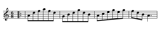 Major Nicholson's Fancy - staff notation