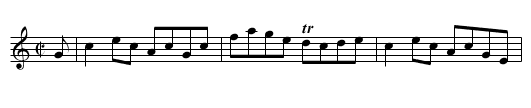 Major Robertson's Reel - staff notation