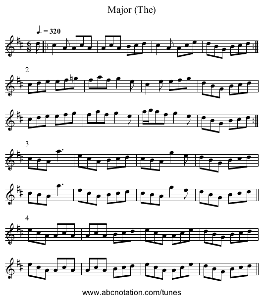 Major (The) - staff notation
