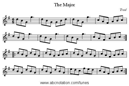 Major, The - staff notation