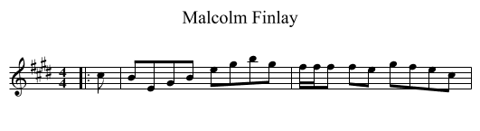 Malcolm Finlay - staff notation