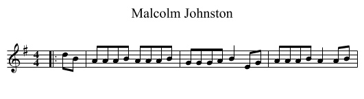 Malcolm Johnston - staff notation
