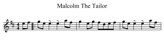 Malcolm The Tailor - staff notation