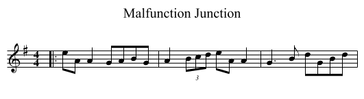 Malfunction Junction - staff notation