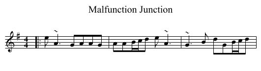 Malfunction Junction - staff notation