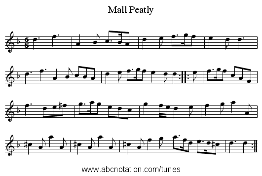 Mall Peatly - staff notation