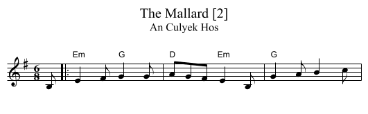 Mallard [2], The - staff notation