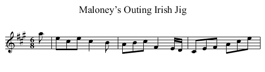 Maloney’s Outing Irish Jig - staff notation