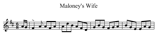 Maloney's Wife - staff notation