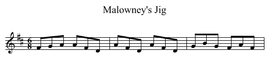 Malowney's Jig - staff notation