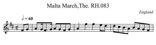 Malta March,The. RH.083 - staff notation
