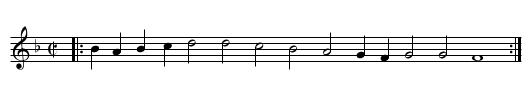 Maltese Branle - staff notation