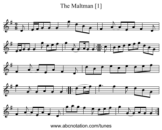 Maltman [1], The - staff notation