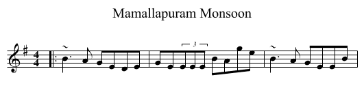 Mamallapuram Monsoon - staff notation