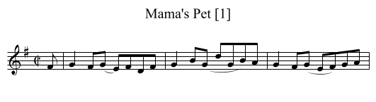 Mama's Pet [1] - staff notation