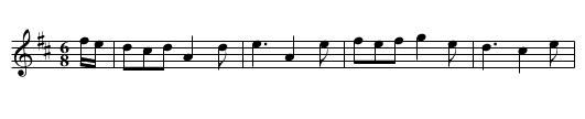Mamie's Jig - staff notation