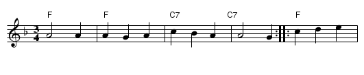 Mamma mia, vorria, vorria - staff notation