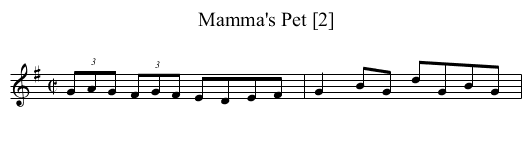Mamma's Pet [2] - staff notation