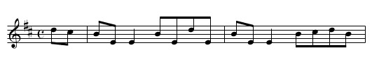 Man from Bundoran - staff notation