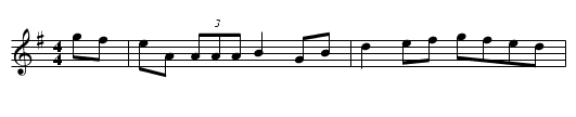 Man from Dungannon - staff notation