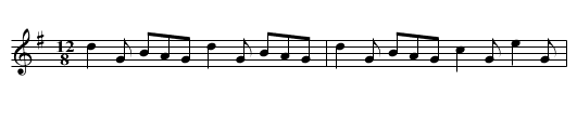 Man from Glauntaune (slide) - staff notation
