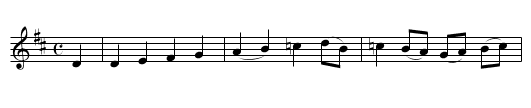 Man in Dover - staff notation