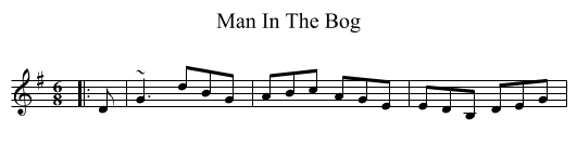 Man In The Bog - staff notation