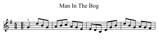 Man In The Bog - staff notation
