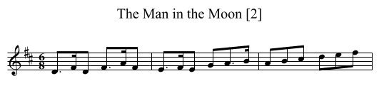Man in the Moon [2], The - staff notation
