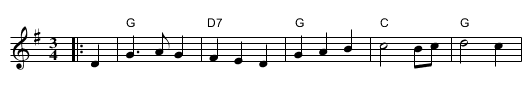 Man in the Moon, The - staff notation