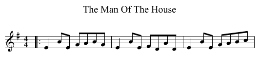 Man Of The House, The  - staff notation