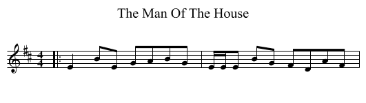 Man Of The House, The  - staff notation