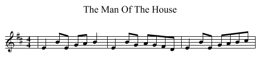 Man Of The House, The  - staff notation