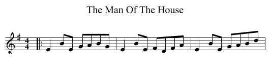 Man Of The House, The  - staff notation