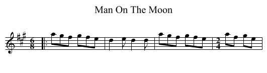 Man On The Moon - staff notation